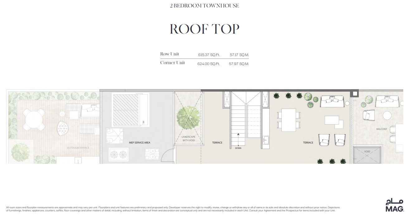 MAG 22 2 Bed Corner Unit-Rooftop